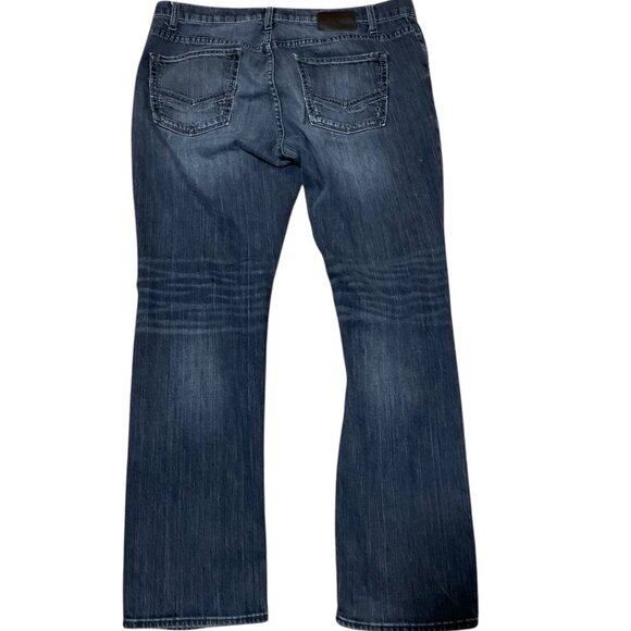 BKE Buckle Nolan Straight Leg Stretch Medium Wash Denim Blue Jeans Men's Sz 38R - Picture 6 of 8